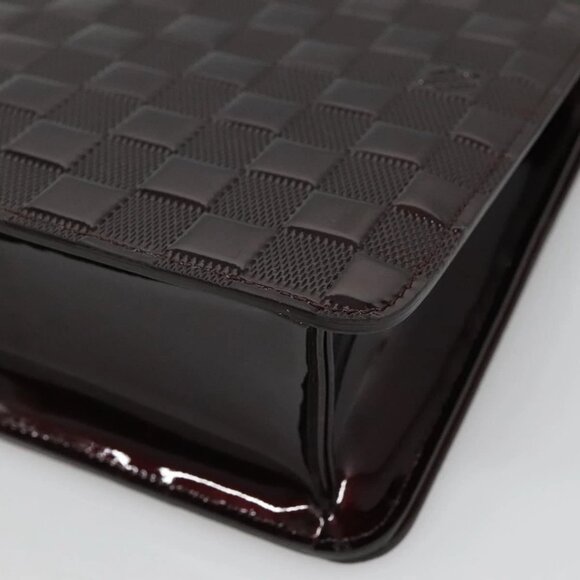 LOUIS VUITTON Damier Vernis Cabaret Shoulder Bag Black M92124 LV Auth 120070 - Picture 4 of 16